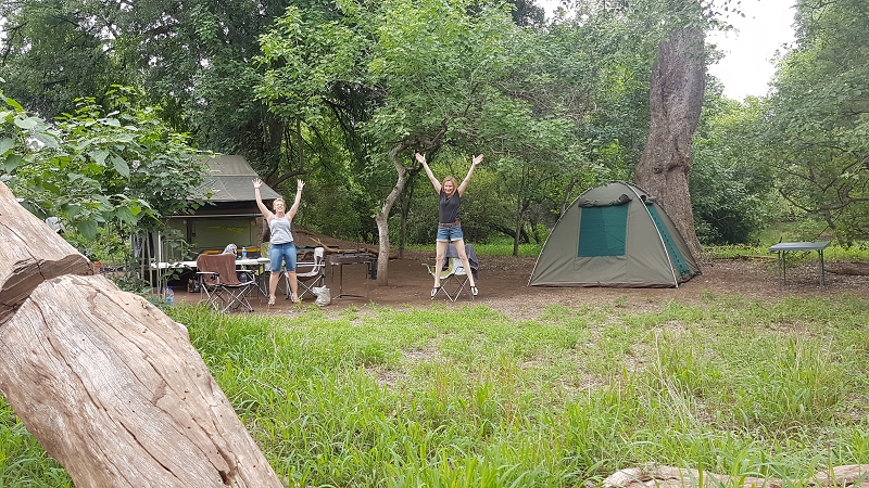 k safari kunden im zeltcamp mapungubwe nationalpark südafrika