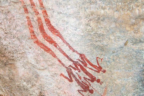 Khoi San Stein Malereien im südlichen Afrika